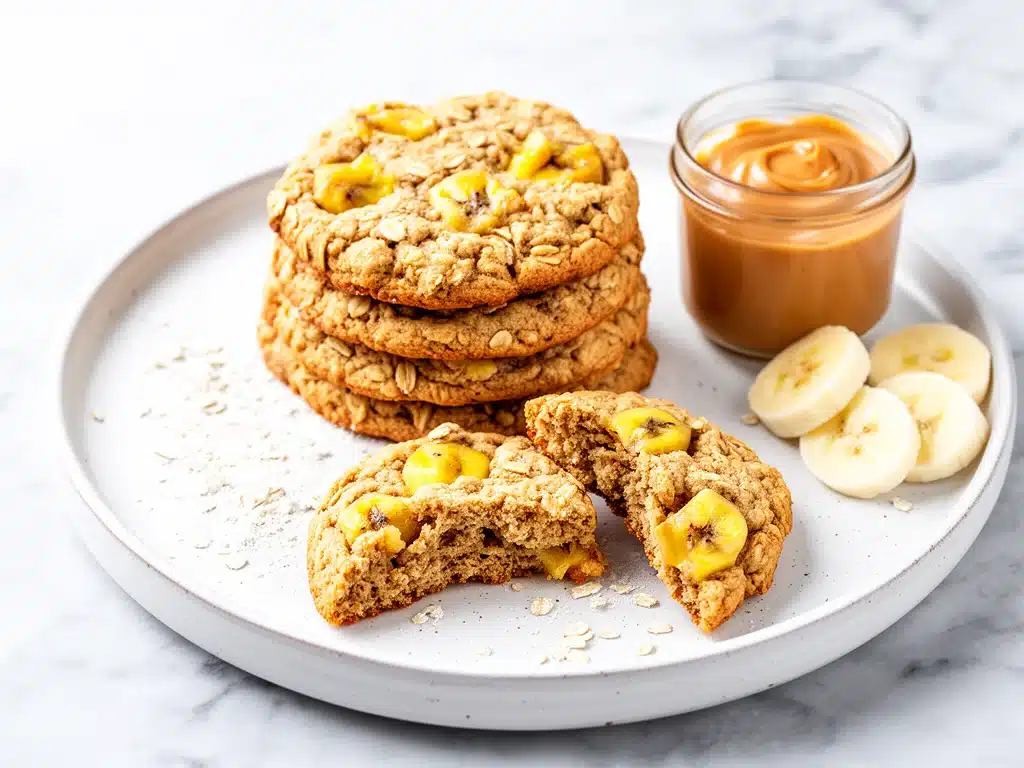 Chewy Banana Oat Breakfast Cookies - featured image