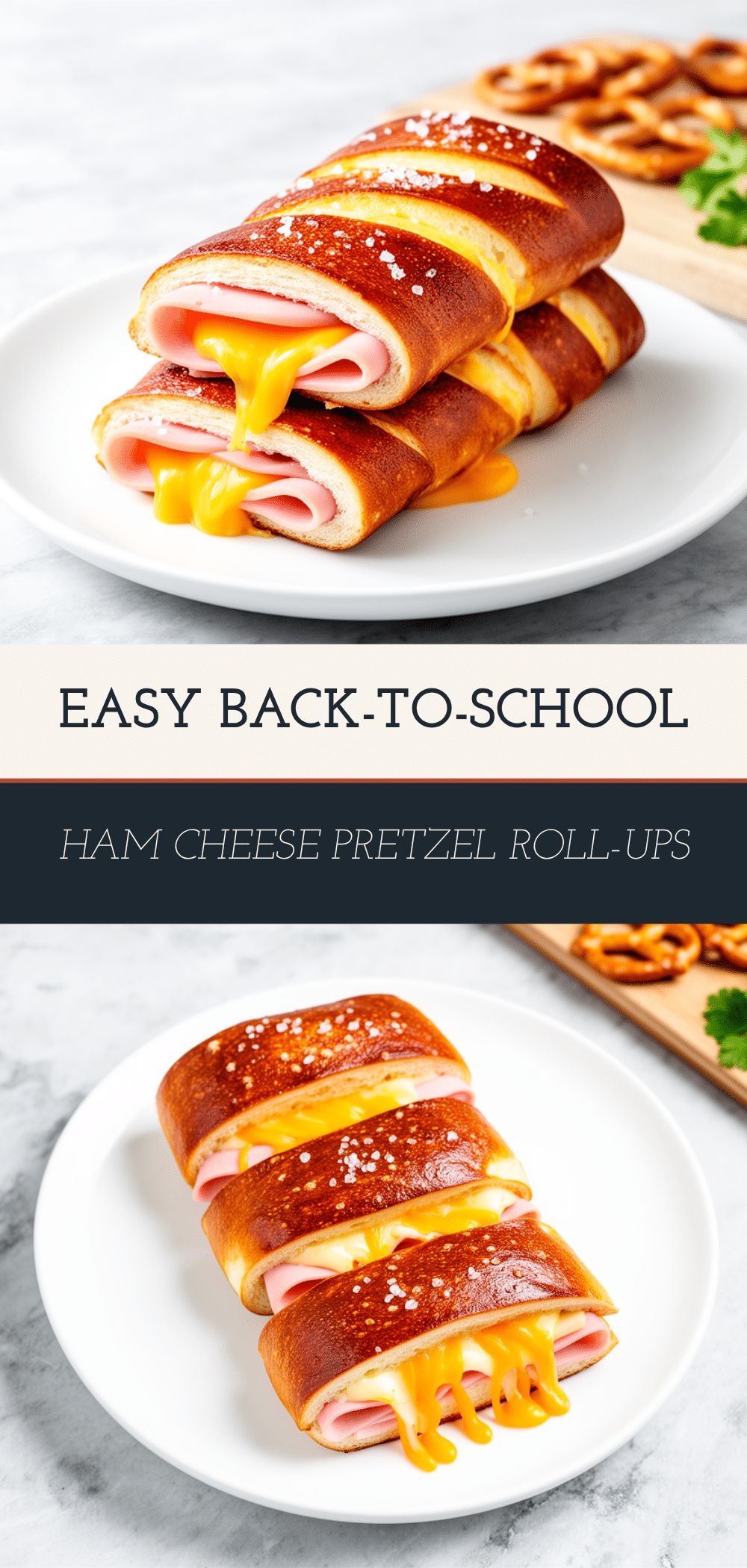 Back-to-School Ham and Cheese Pretzel Roll-Ups: 5 Min Easy Lunch 5 Ham and Cheese Pretzel Roll-Ups recipe