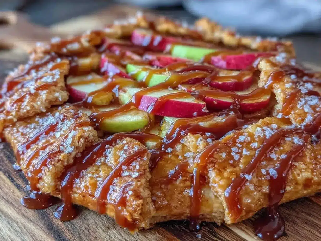 Apple Dessert Galette: Best Easy Caramel Recipe 4 apple dessert galette preparation steps