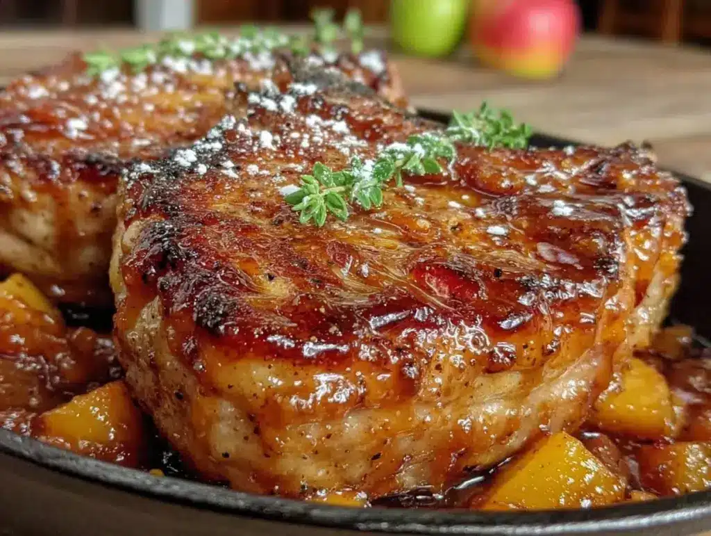 apple dinner pork chops - featured image