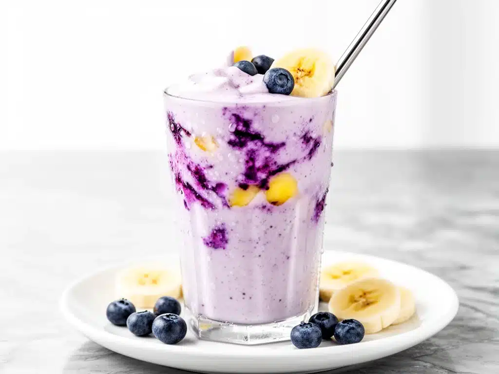 blueberry banana greek yogurt smoothie - featured image