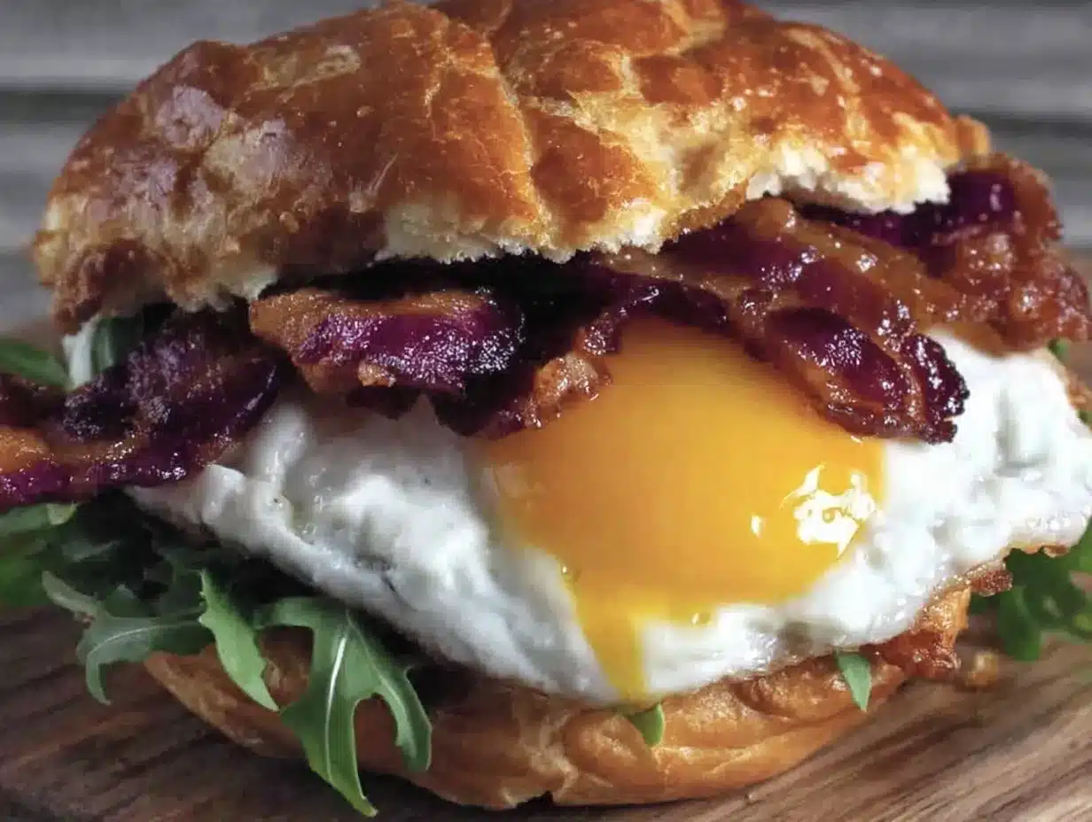 Breakfast Sandwich with Fried Egg and Crispy Bacon: Best Weekend Recipe 4 breakfast sandwich with fried egg and crispy bacon preparation steps