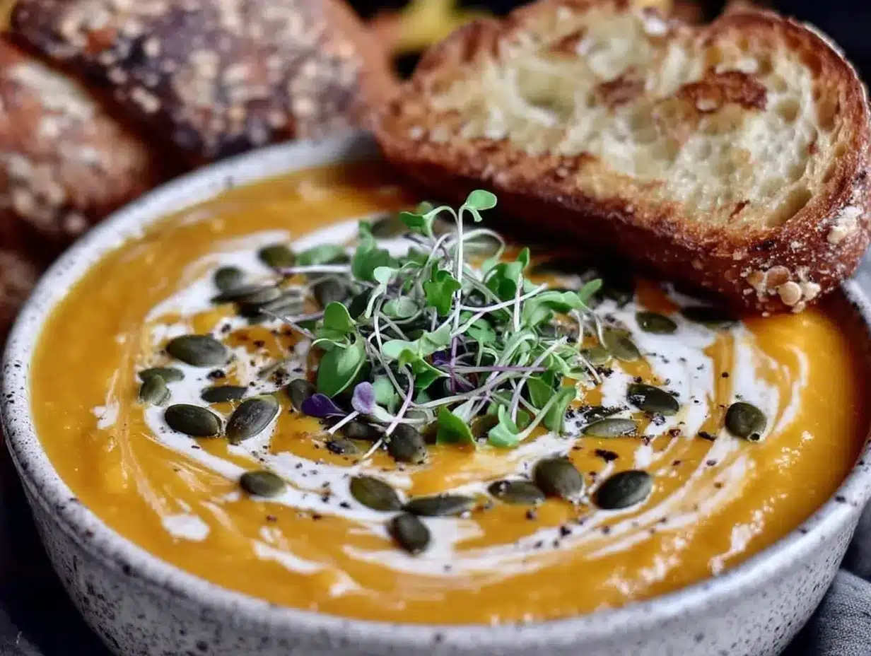 Butternut Squash Bisque: 30-Minute Cozy Dinner Party Recipe 4 butternut squash bisque preparation steps