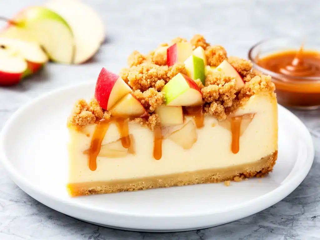 caramel apple cheesecake - featured image