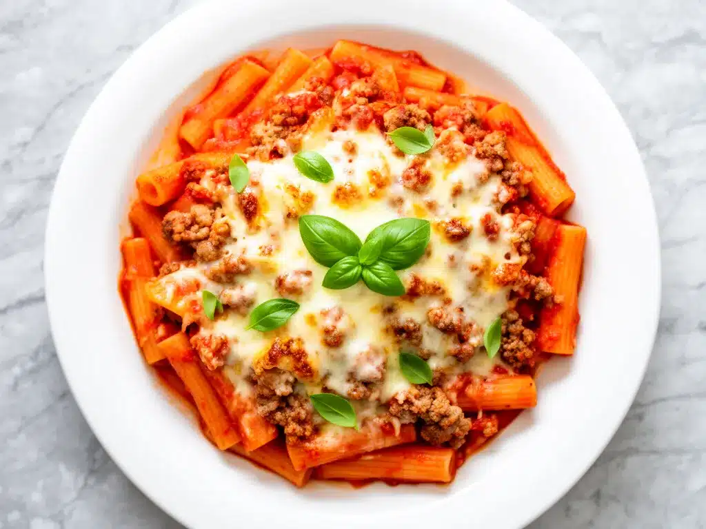 Cheesy Baked Ziti: Best Easy Homemade Dinner Recipe 4 cheesy baked ziti with italian sausage preparation steps