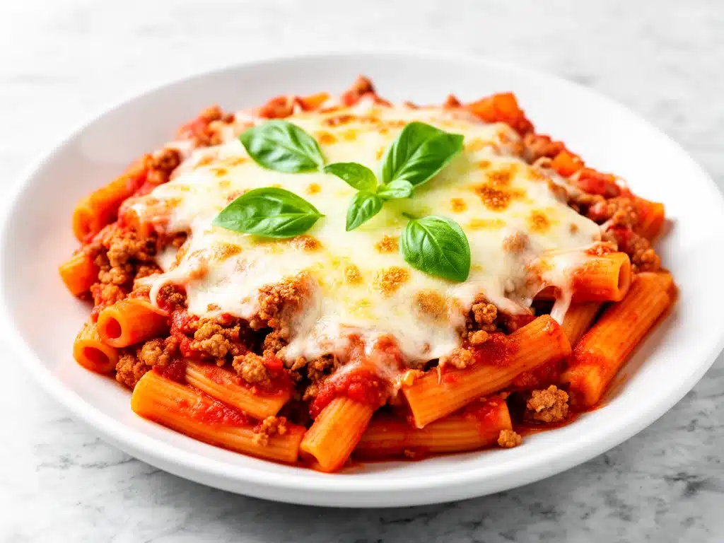 Home 3 cheesy baked ziti with italian sausage - featured image