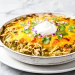 Cheesy Green Chili Chicken Enchilada Casserole - featured image