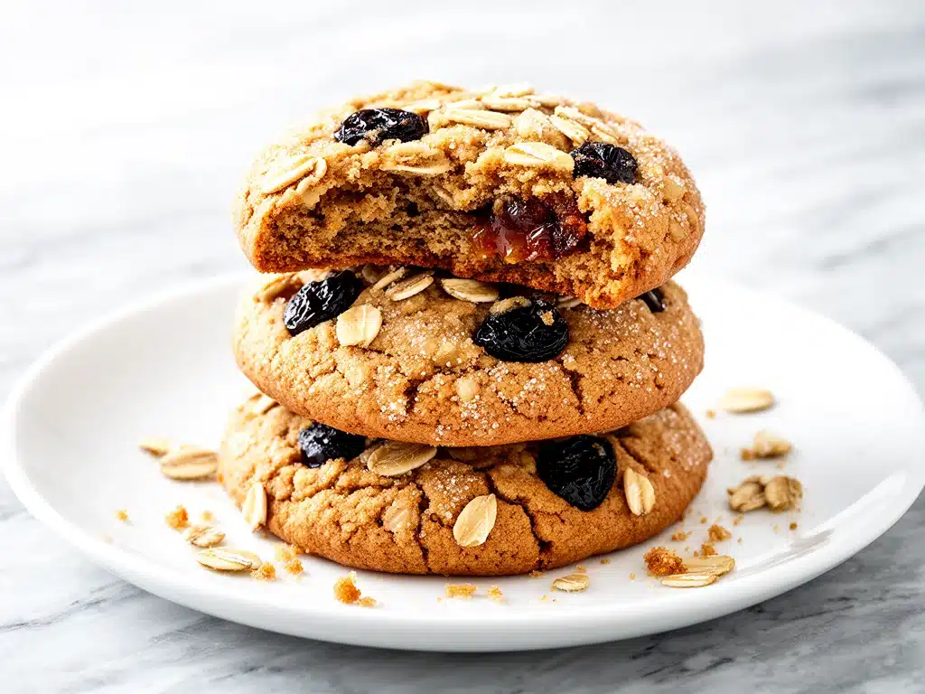 chewy brown sugar oatmeal raisin cookies - featured image