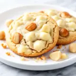 chewy white chocolate macadamia cookies - featured image