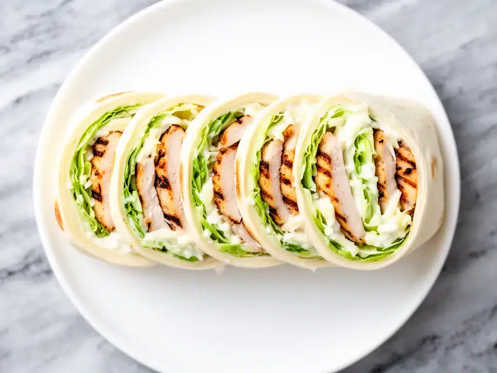 Chicken Caesar Pinwheels: 5 Easy Back-to-School Lunches 4 Chicken Caesar Pinwheels preparation steps