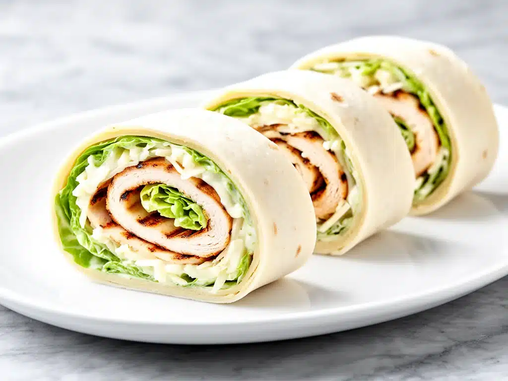 Chicken Caesar Pinwheels - featured image