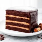 chocolate hazelnut layer cake - featured image