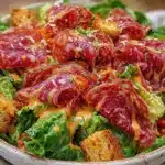 chopped salad with salami and provolone - featured image