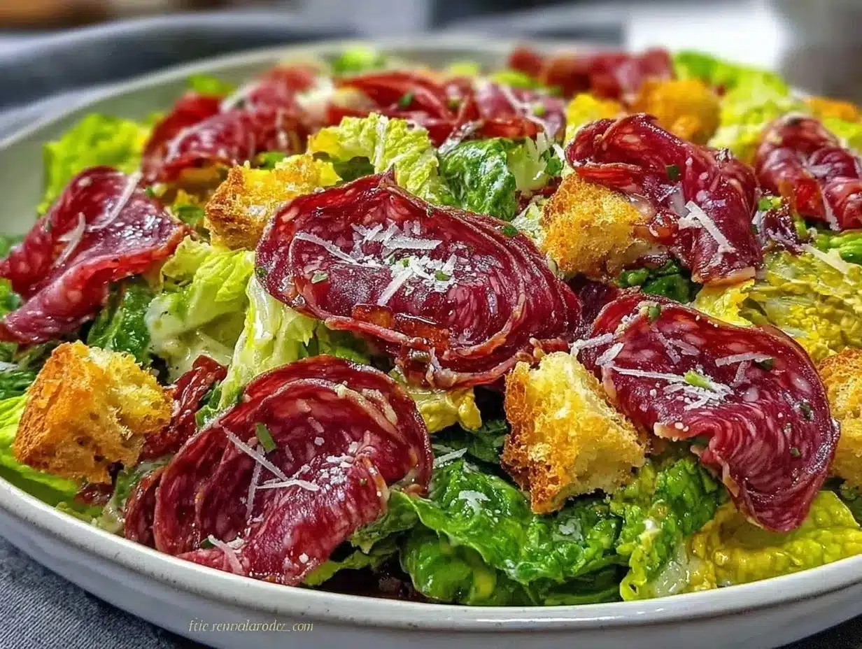 Chopped Salad: The Perfect Easy Dinner Party Recipe 4 chopped salad with salami and provolone preparation steps