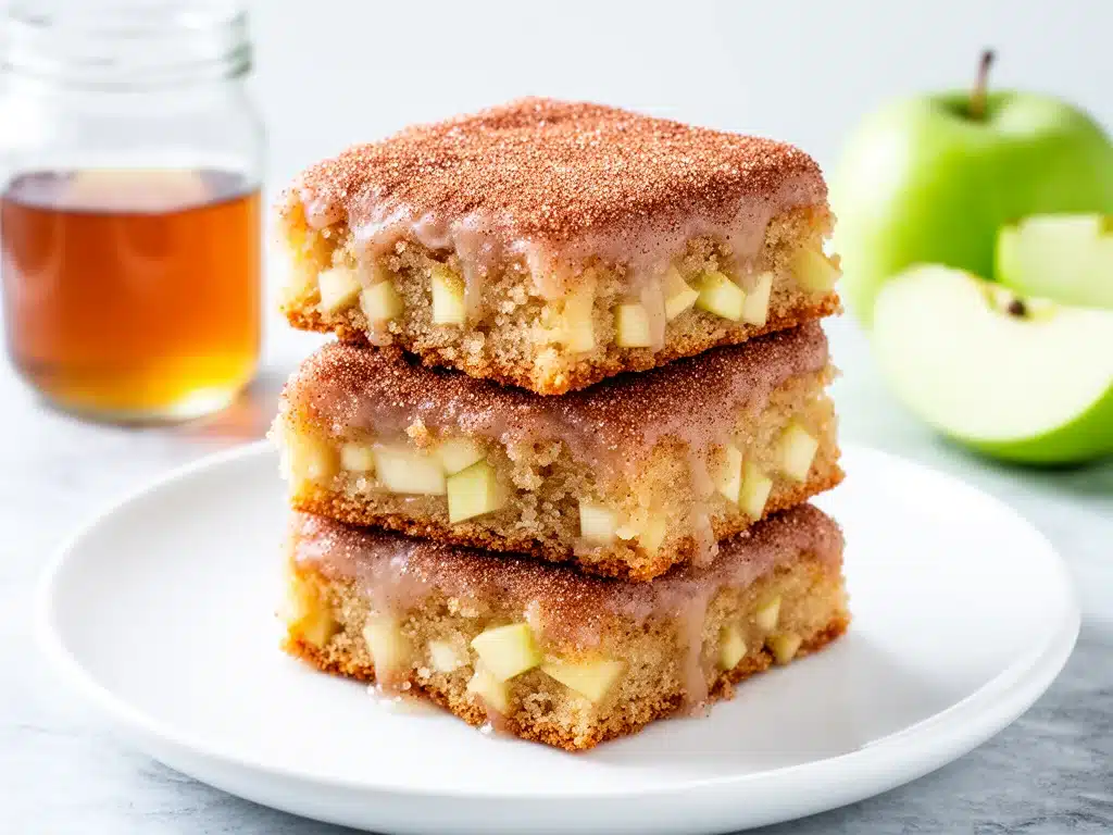 Cinnamon Apple Cider Donut Bars - featured image