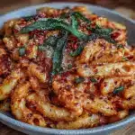 cozy pasta with pumpkin cream sauce and crispy sage - featured image