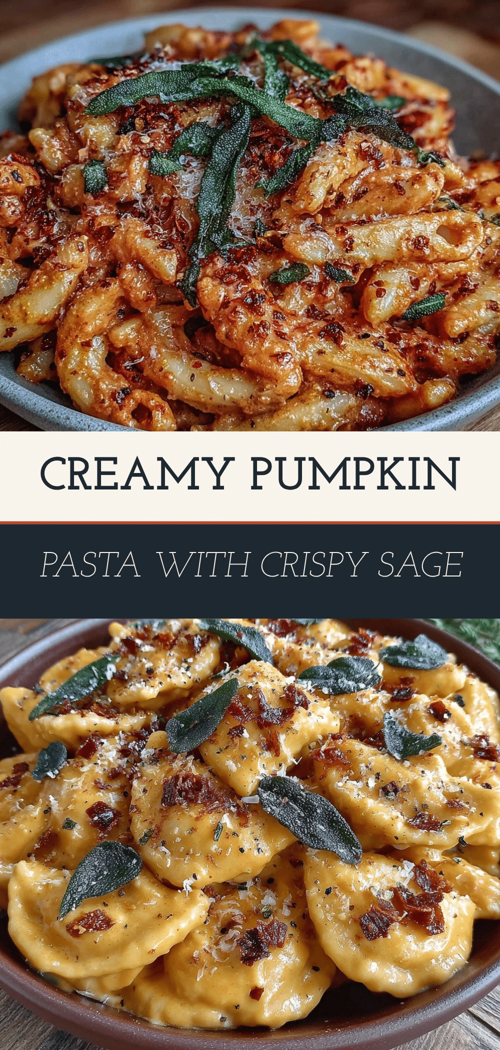 Cozy Pasta with Pumpkin Cream Sauce and Crispy Sage 5 cozy pasta with pumpkin cream sauce and crispy sage recipe