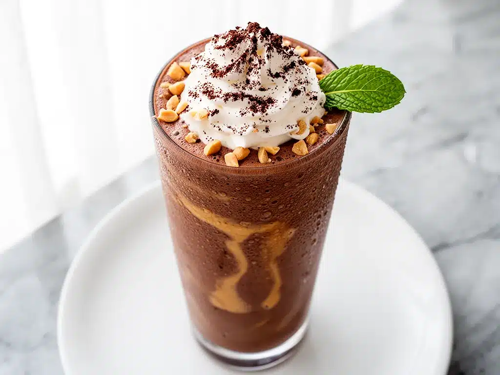 Creamy Chocolate Peanut Butter Smoothie: 5-Min Easy Recipe 4 creamy chocolate peanut butter smoothie preparation steps