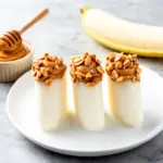 creamy frozen banana peanut butter pops - featured image