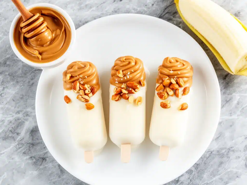 Creamy Frozen Banana Peanut Butter Pops: 3-Ingredient Easy Dessert 4 creamy frozen banana peanut butter pops preparation steps