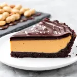 creamy no-bake peanut butter cup pie - featured image