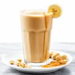 creamy peanut butter banana protein shake - featured image