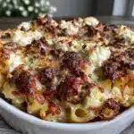 creamy ricotta baked ziti - featured image