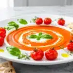 creamy tomato basil soup - featured image