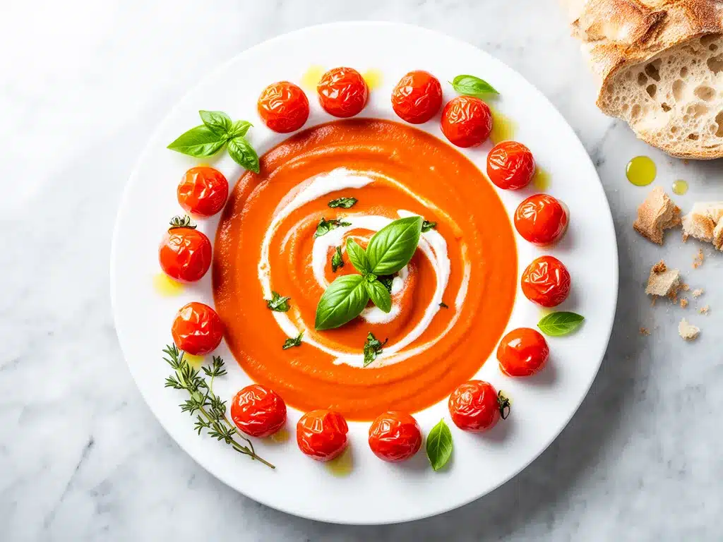 Creamy Tomato Basil Soup: 5-Ingredient Easy Dinner 4 creamy tomato basil soup preparation steps