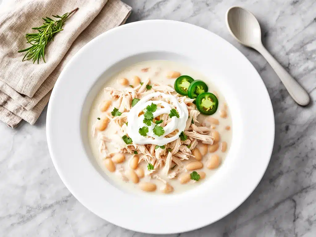 Creamy White Chicken Chili with Beans: 15 Min Easy 4 creamy white chicken chili with beans preparation steps