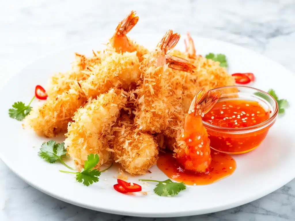 crispy air fryer coconut shrimp - featured image