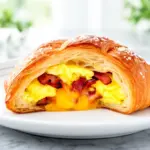 Crispy Bacon Egg and Cheese Croissant Bake - featured image