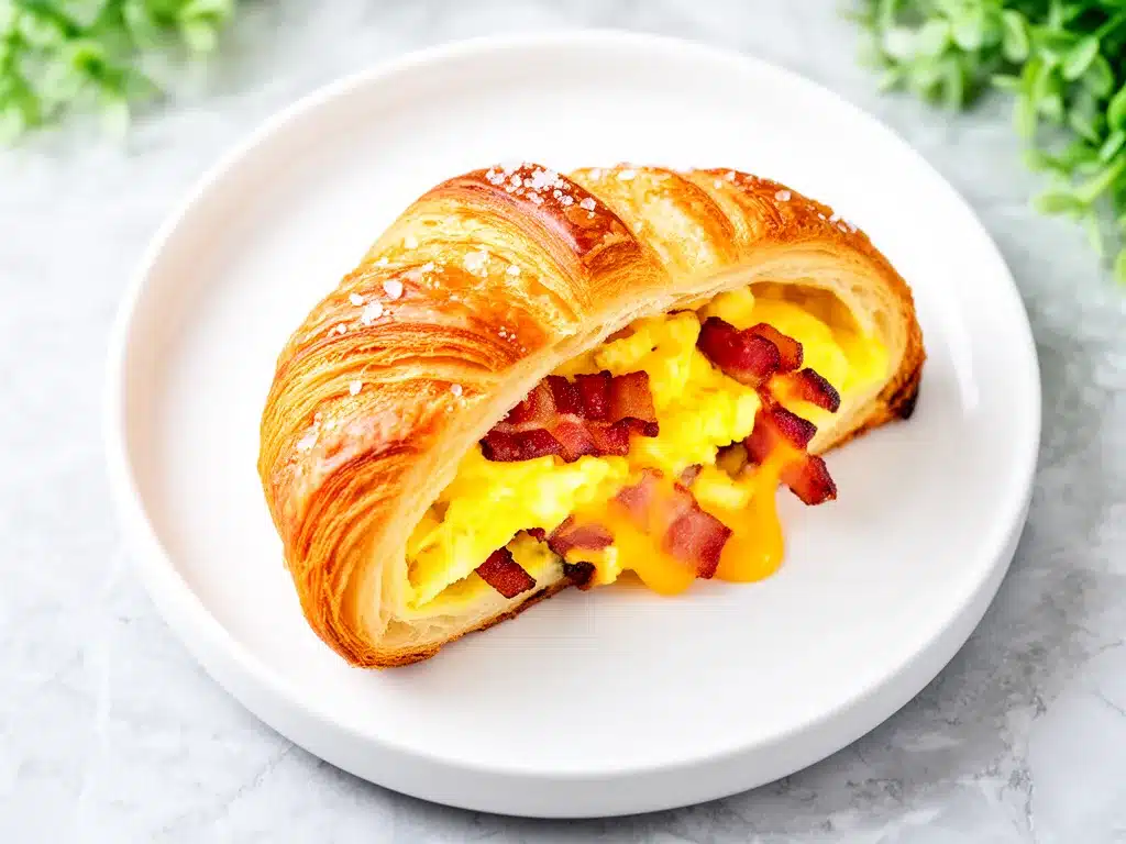 Crispy Bacon Egg and Cheese Croissant Bake for Weekend Brunch 3 Crispy Bacon Egg and Cheese Croissant Bake preparation steps