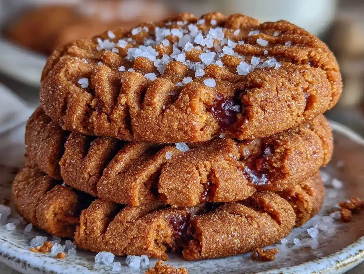 Crispy Chewy Peanut Butter Cookies: Best Sea Salt Treat 4 crispy chewy peanut butter cookies with sea salt preparation steps