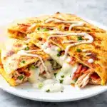 crispy chicken bacon ranch quesadillas - featured image