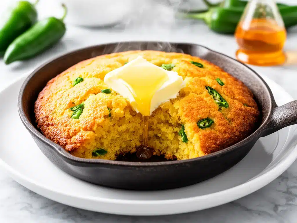 crispy hatch chili cornbread - featured image