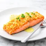 Crispy Parmesan Crusted Baked Salmon - featured image