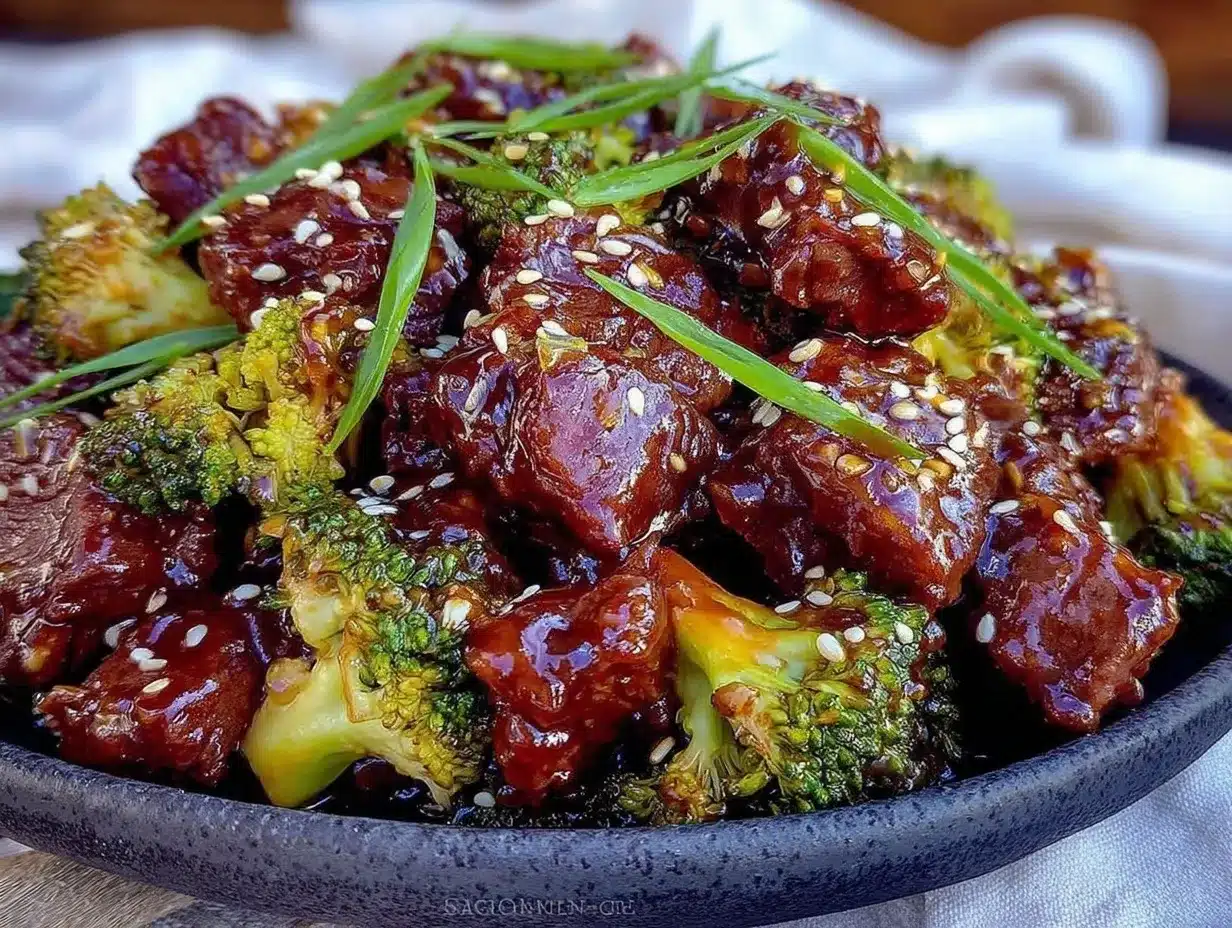 Crockpot Beef and Broccoli: Best Sticky Garlic Sauce 4 crockpot beef and broccoli preparation steps