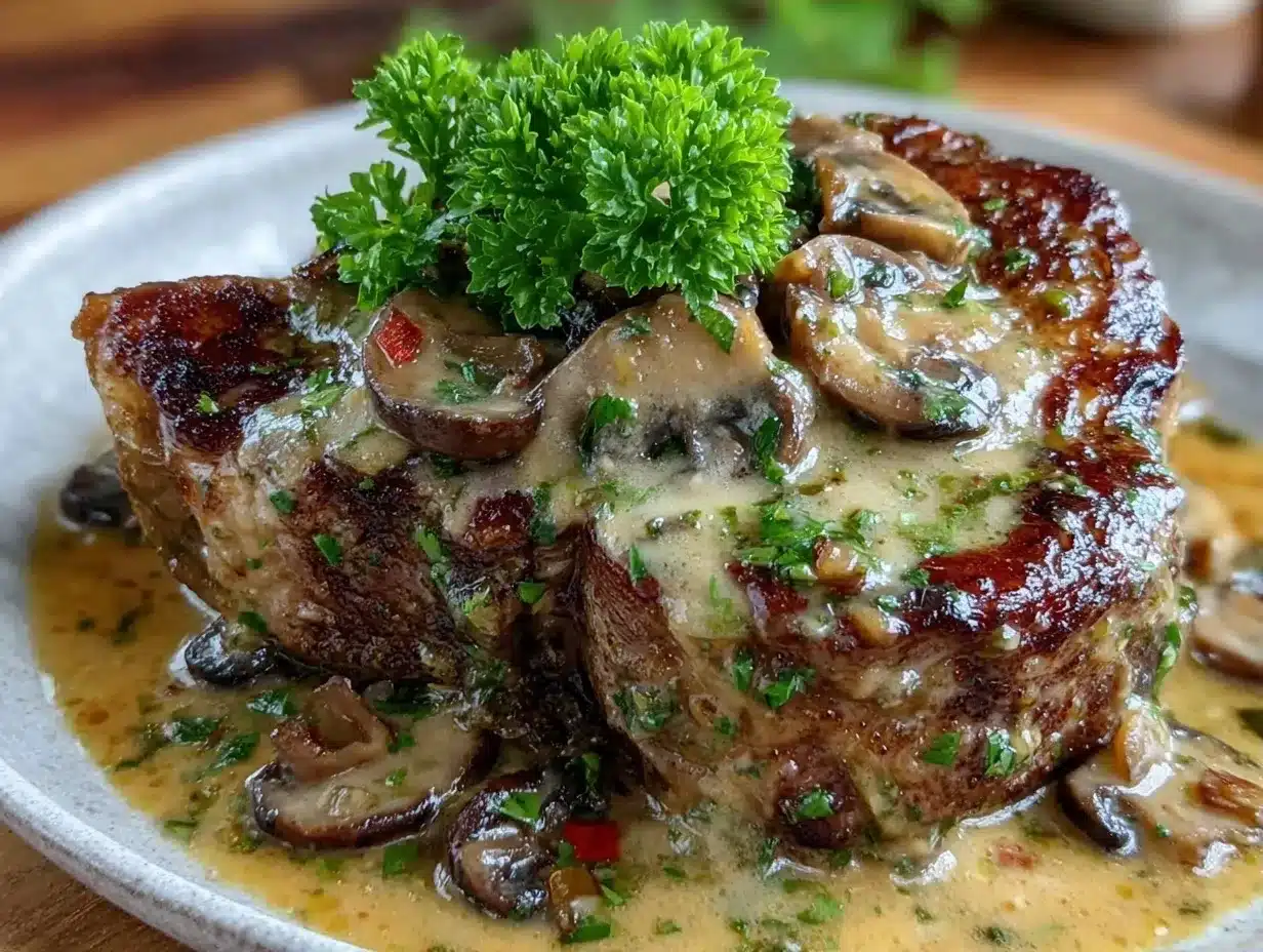 Crockpot Pork Chops: Creamy Mushroom Gravy for Dinner Parties 4 Crockpot Pork Chops preparation steps