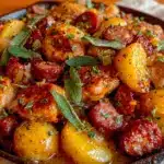 fall chicken and apple sausage skillet - featured image