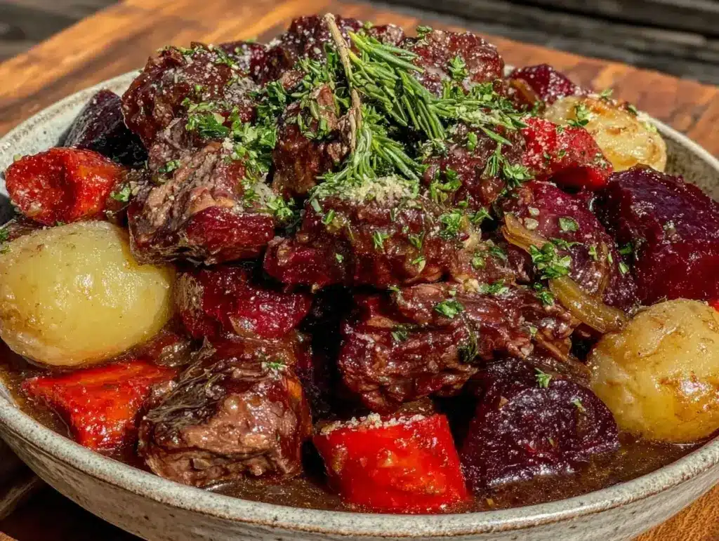 fall crockpot beef stew - featured image