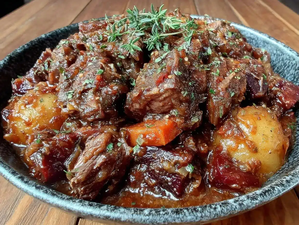 Fall Crockpot Beef Stew: Cozy Root Vegetable Recipe 4 fall crockpot beef stew preparation steps