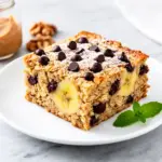 Fluffy Chocolate Chip Banana Baked Oatmeal - featured image