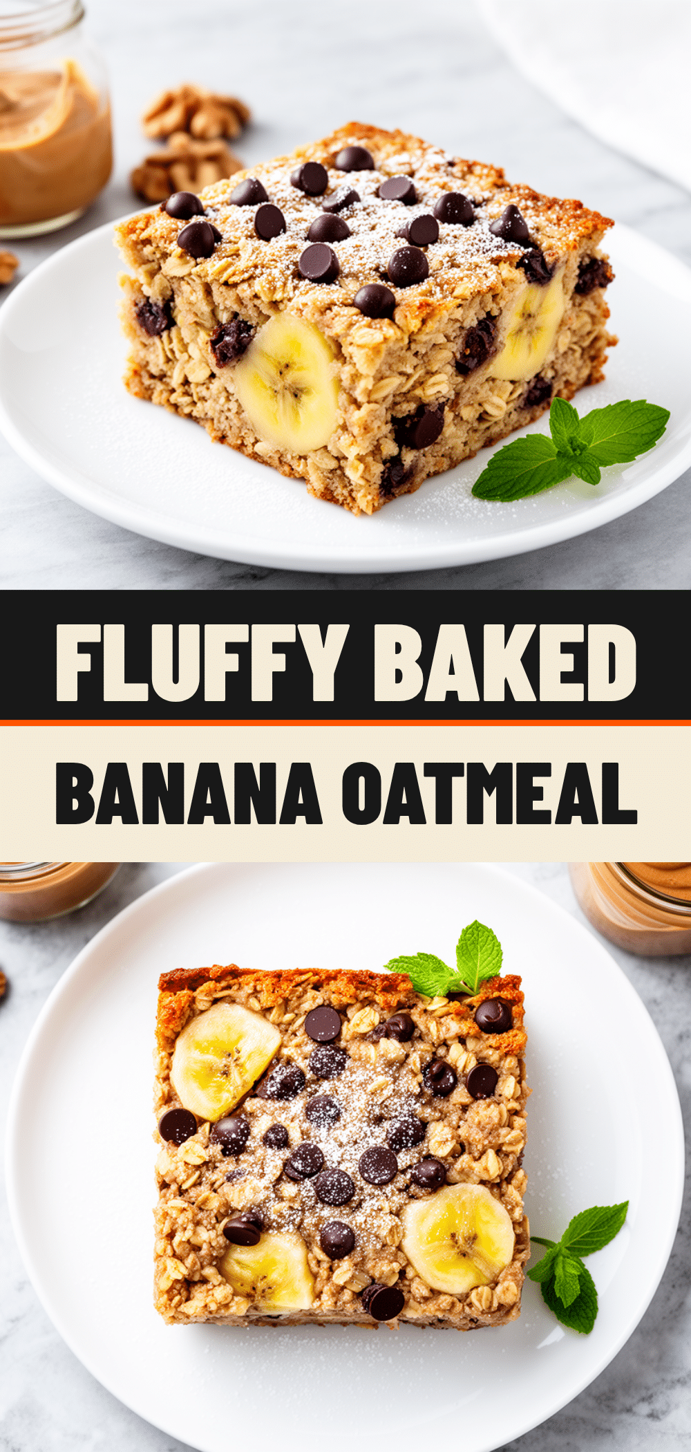 Fluffy Chocolate Chip Banana Baked Oatmeal: Easy Healthy Breakfast 5 Fluffy Chocolate Chip Banana Baked Oatmeal recipe