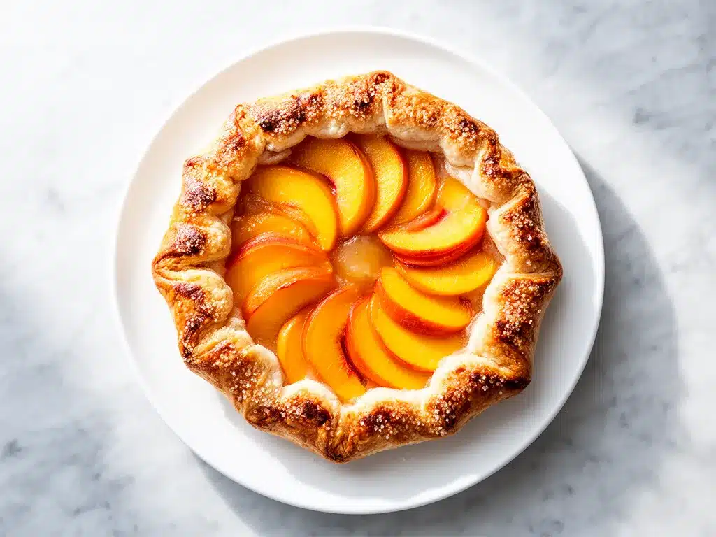 Fresh Peach Galette: Easy Homemade Flaky Pie 4 fresh peach galette preparation steps
