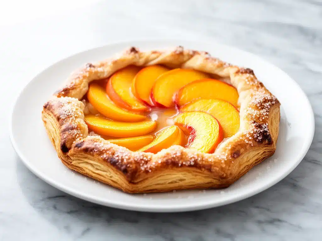 fresh peach galette - featured image