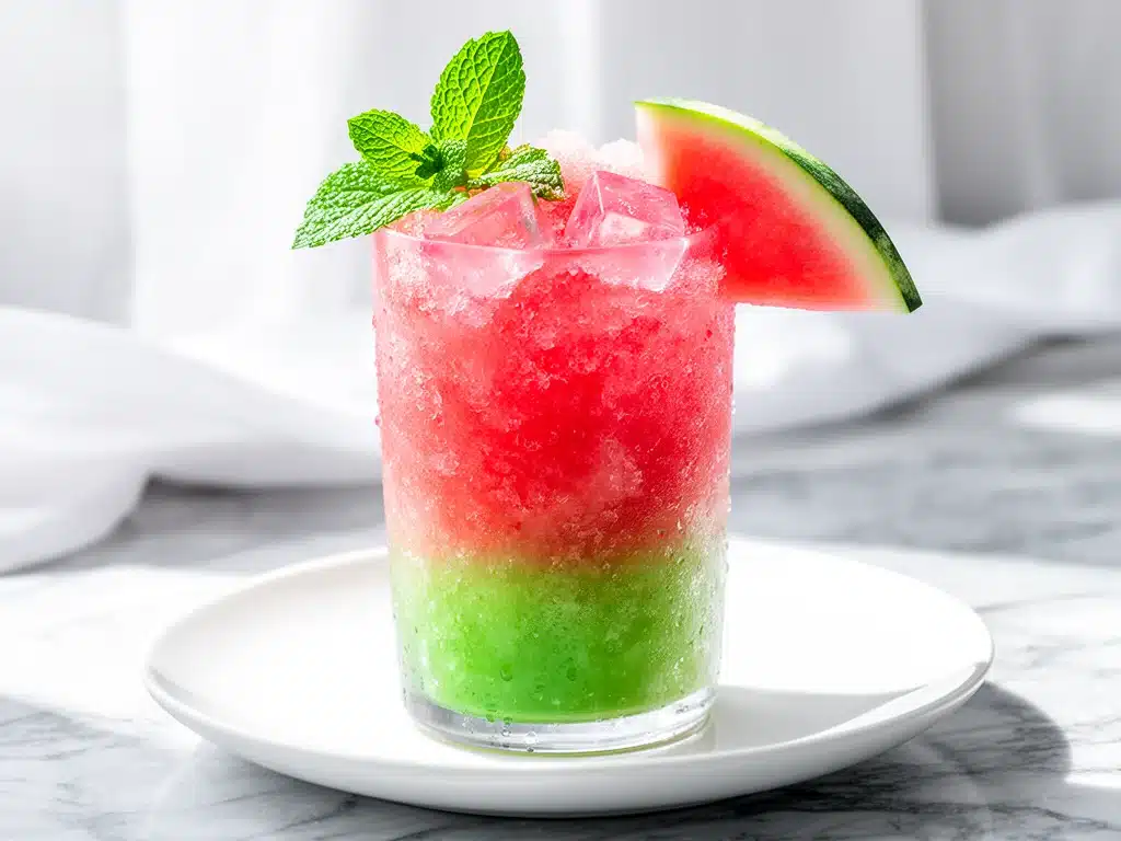 frozen watermelon mint margarita - featured image