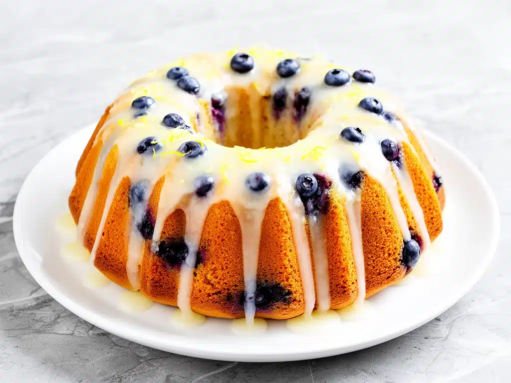 Glazed Lemon Blueberry Bundt Cake - featured image