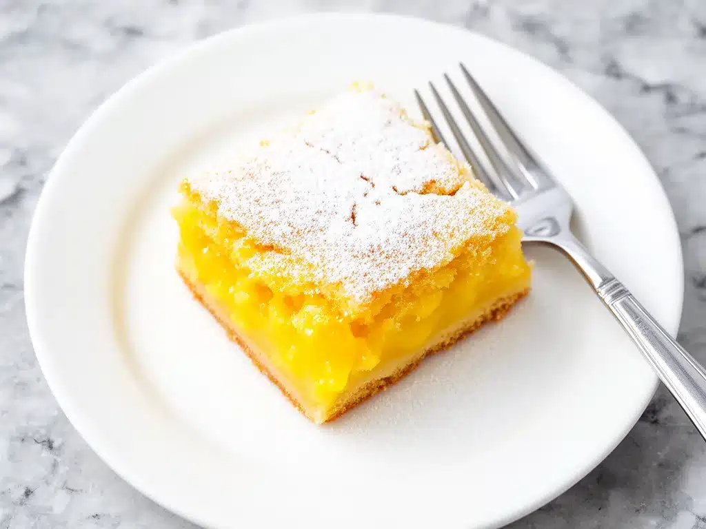 Gooey Butter Cake with Powdered Sugar Topping 4 Gooey Butter Cake preparation steps