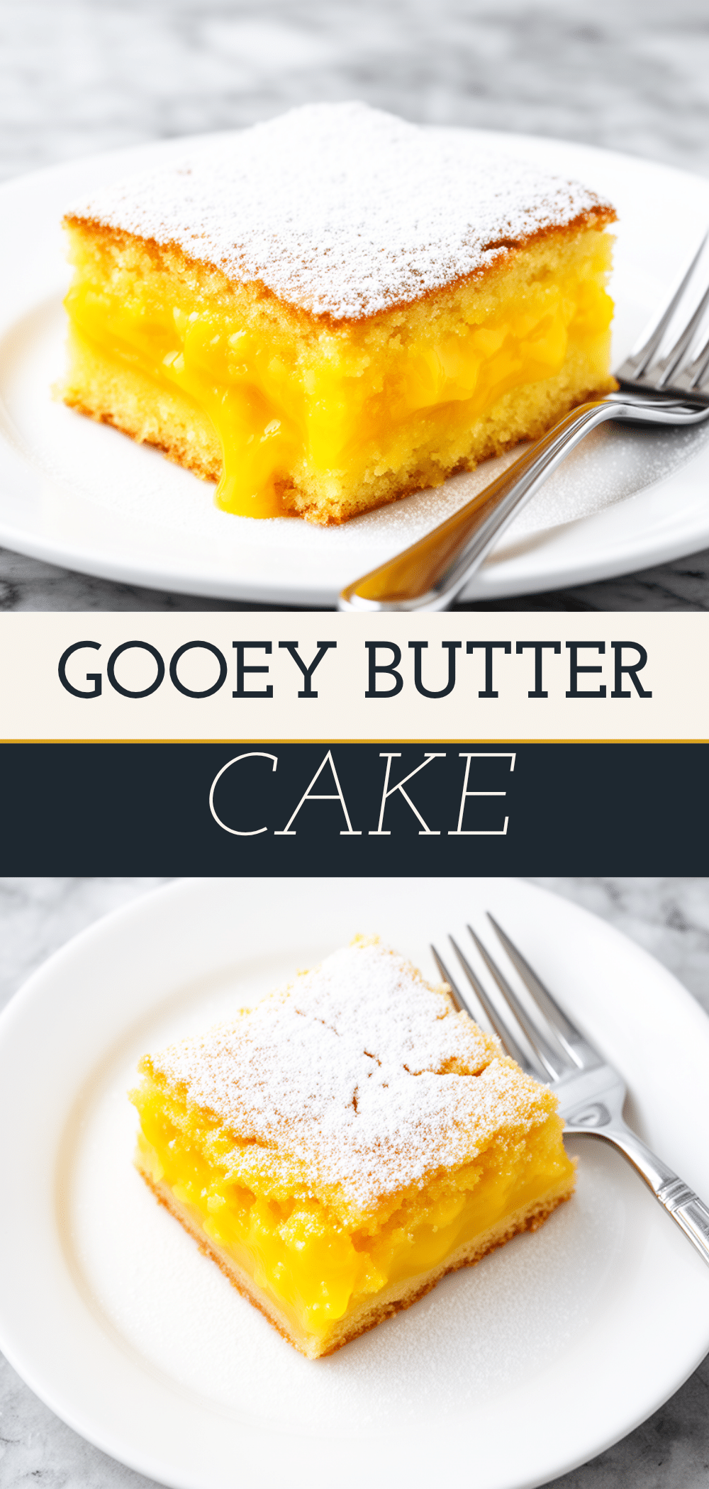 Gooey Butter Cake with Powdered Sugar Topping 5 Gooey Butter Cake recipe